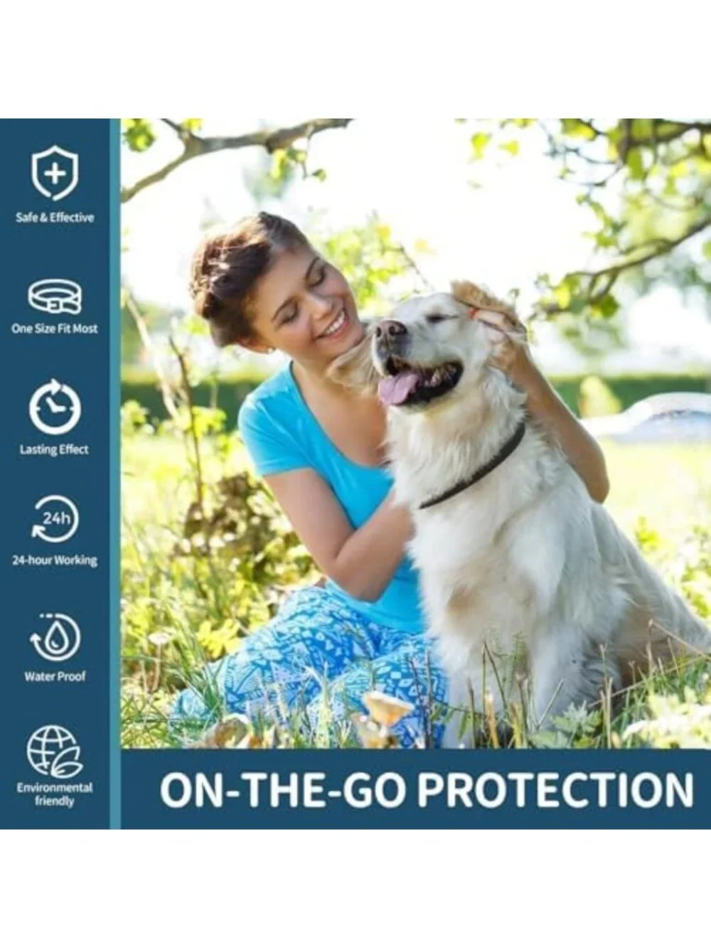 Effective Flea and Tick Prevention Collar for Dogs - 4 Pack, Long-Lasting